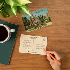 Williamsburg, Virginia, Exterior View of the Royal Governor's Palace and Colonial Coach (4x6 Birch Wood Postcards, 2-Pack Stationary, Rustic Home Wall Decor)