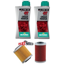 Motorex / Hiflofiltro Husqvarna 701 KTM 690 Enduro Motorex Cross Power Synthetic Oil Change Kit 10W50