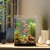 5-Piece Betta Fish Tank Accessories Set: Non-Tear Soft Aquarium Plants,