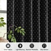 MIULEE Decorative Back Tab Linen Curtains with Geometric Pattern for