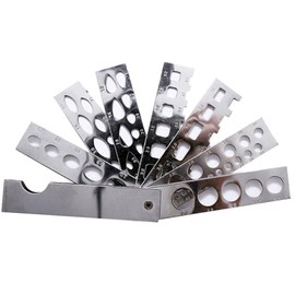 Diamond Gemstone Gem Stone Bead Jewelry 7 Blade Fan Gauge Gage Measure