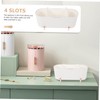 GLEAVI Compartment Cotton Pad Box Lidded Storage Organizer for Bathroom