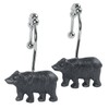 DS BATH Black Bear Shower Curtain Hooks,Bathroom Curtain Hooks,Decorative Animal