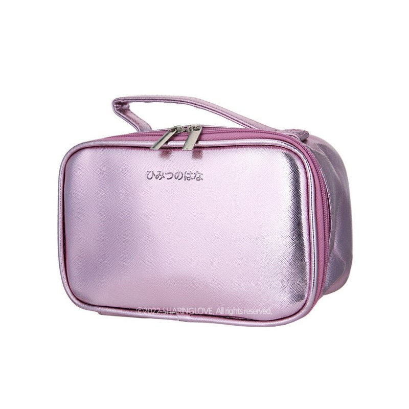 Himitsunohana Square Tote Bag Portable Cosmetic Pouch (Pink) / 히미츠노하나