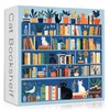 Cat Bookshelf Puzzle for Adults 1000 Pieces, Kitty Book Puzzle