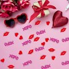 mdgfge 200Pcs Valentine's Day Heart Confetti Red Lips Paper Confetti