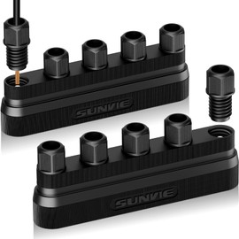 SUNVIE Low Voltage Wire Connector 5-way Landscape Lighting Wire Connectors Fastlock3 12-20 Gauge Landscape Wire Junction Hub Connector for Landscape Lights Pathway Lights Low Voltage Cable, 2 Pack