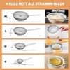 Billord Fine Mesh Strainer - Set of 4 Food Colanders,