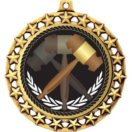 Lawyer Medal, 2 1/2" Galaxy Star Law School Gavels Medals, Great Judge Awards 1 Pack Prime