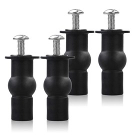 4 Pack Toilet Seat Screws,Universal Lid Seat Hinges,Bolts Toilet Seat Fittings Toilet Seat Hinges Expanding Rubber Top Nuts Screw Fixings WC Blind Hole Fittings