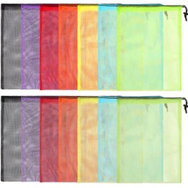 10/20/40/60/100PCS Mesh Drawstring Bag Durable Delicate Mesh Laundry Bag Multicolor Nylon Mesh Bag Small Mesh Gym Bag Travel Mesh Beach Bag Locking Closure Drawstring Bag For College, Gym, Yoga, Sport