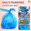 Heavy-Duty Blue Plastic Vest Carrier Bags with Handles (350 Pack),