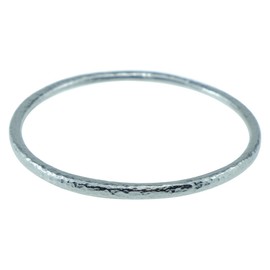 10th Anniversary Bangle for Him & Her - Pure Tin Beaten Bangle Inscribed With 10 Years … (Medium)