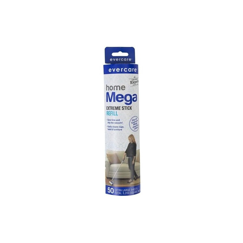 Evercare Mega Large Surface Roller Refill 50 Sheets (6 Pack)