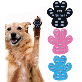 Aqumax Dog Anti Slip Paw Grips Traction Pads,Dog Feet Stickers for Slippery Floors,Paw Protection in Summer Hot Pavement,Essentials for Senior Dogs,12 Sets (48 pcs) XXL Multicolor
