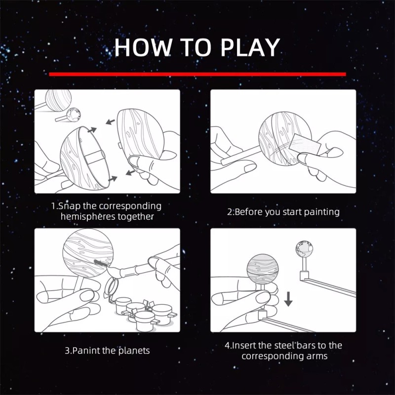 Deluxe Sistema Solar Planetario Autodidáctico Juguete Manualidades