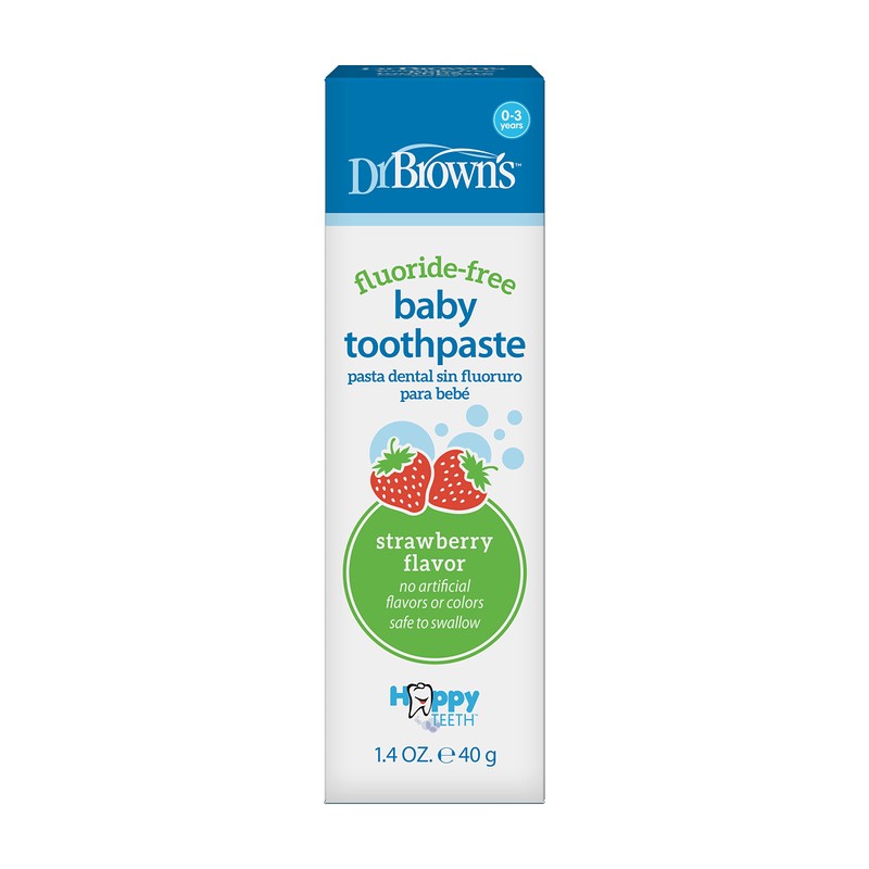 Dr. Brown’s Fluoride-Free Baby Toothpaste, Infant & Toddler Oral Care,