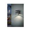Set of 2 Solar Outdoor Wall Lights Anthracite with Motion