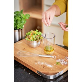 RÖSLE Becherbesen, hochwertiger Schneebesen mit schlanker Form für schmale Gefäße, Edelstahl 18/10, spülmaschinengeeignet, 27 cm