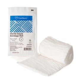 CareStock Fluff Dressing, Sterile - Highly Absorbent, Medical-Grade Cotton Wound Dressing, First-Aid Essential - 6-Ply Roll, 4-1/2 in. x 4-1/10 yd., 1 per Pack, 1 Pack