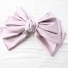 Prettyou Satin Fabric Hairbow Clip Barrettes，Large, layered bow with a
