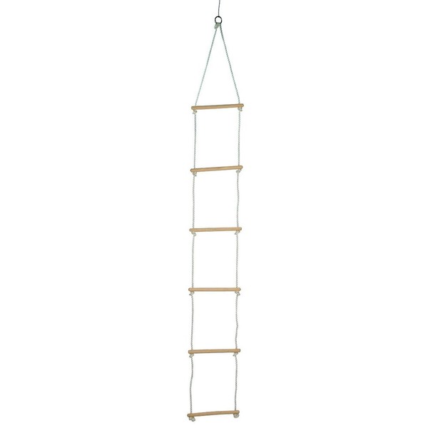 Small Foot Rope Ladder with Six Wooden Rungs, 2 m,