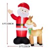 6.3FT Lighted Christmas LED Inflatable Decoration Funny Santa Reindeer Yard