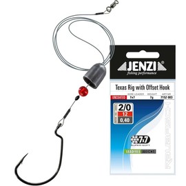 Jenzi Texas Rig 7x7 with Offset Hooks and Bullet #2/0