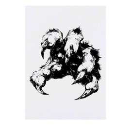 'Werewolf Claw' Temporary Tattoo - Water Resistant, Skin-Safe, Non-Toxic Transfer (TO00085525)