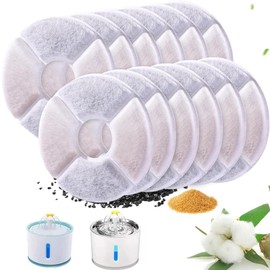 JMKleptobiosis Filtros para Fuente de Gatos,12 Piezas Filtros para Bebederos para Gatos, Ideal para Gatos y Perros de Filtros de Repuesto para Bebederos