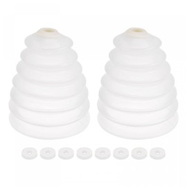 sourcing map 2 Pcs Rubber Drill Dust Cover Collector, for Electric Hammer Impact Drill Ash Bowl, Device Tool Accessories, White