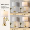QiMH Set of 2 Table Lamps with USB A+C Ports,