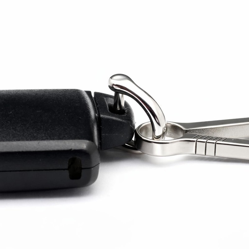 TUNUKE Titanium D-Ring Small Mini Screw-Type Keyring Keychain Carabiner Key