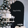 AIBIIN 2x5ft Solid Black Arch Shape Backdrop Stand for Wedding