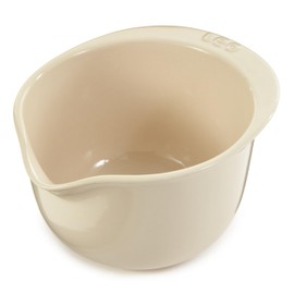 Berghoff Balance Stone Mixing Serving Bowl 8", 2.3qt., Non-porous Ceramic Bakeware, Wide Spout, Safe Grip Handle, For Dough, Batter, Even Bake, Oven Safe Up To 464°F, Moonbeam