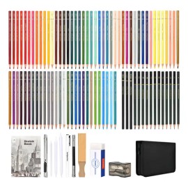 97 Piezas Kit De Dibujo Profesional,72 Dibujo Lapices De Colores,25 Sets De Herramientas De Dibujo Para Niños, Niñas, Adolescentes