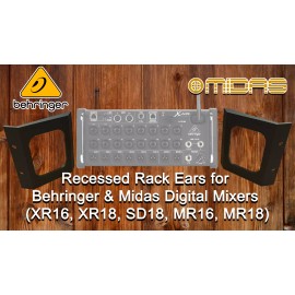Unbranded Recessed Rack Ears for Behringer Digital Mixers XR16 XR18 SD16 Midas MR16 MR18