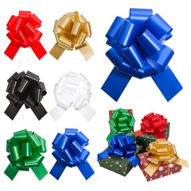 6 Pcs 6 Inch Blue Pull Bows, Perfect for Gift Wrapping, Gift Wrapping Baskets Wedding Christmas Party Decorations, Crafts – Quality Pull Bows for Gifts and Decorations