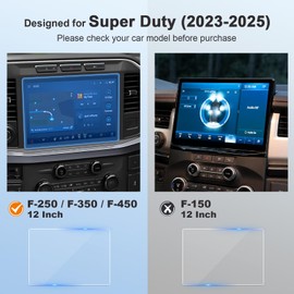 BSTW for 2023 Ford F250 Super Duty Screen Protector for 2023-2025 Ford F250 F350 F450 Super Duty SYNC 4 12-Inch Display 2024 Super Duty Accessories Tempered Glass Protective Film