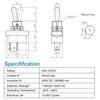 Heschen Metal Toggle Switch Flick Flip, KN3D-101, 12V 25A On/Off
