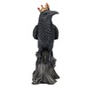 Pacific Giftware Raven Figurine with Crown - Black Crow Statue