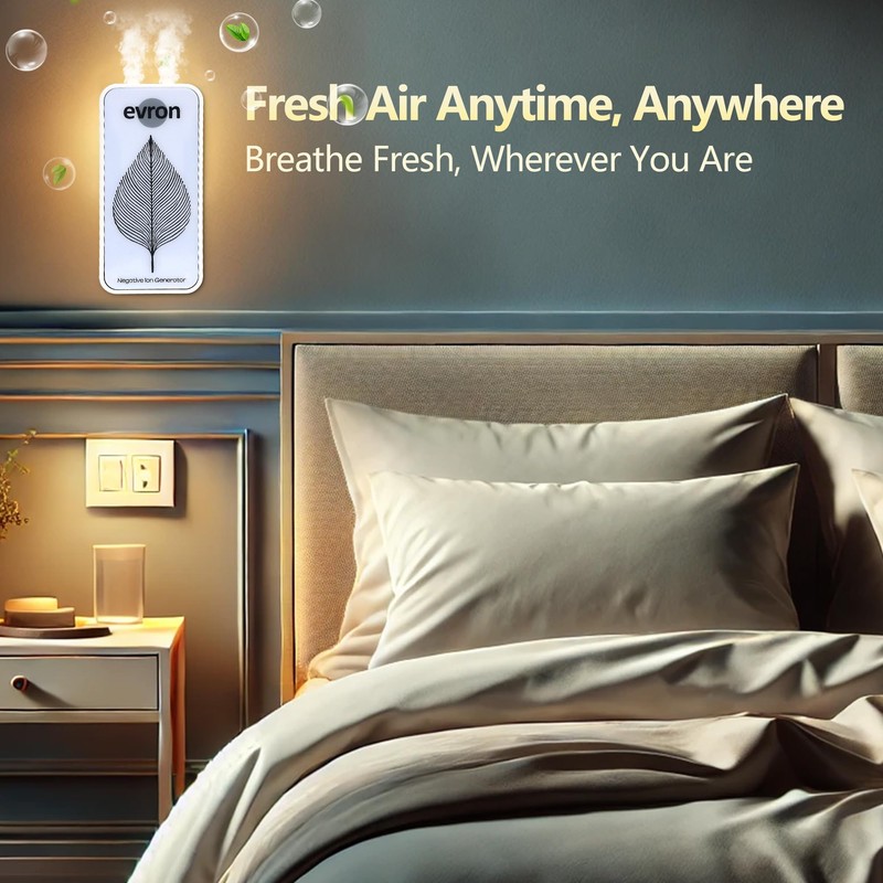 Air Ionizers for Home, Ultra-Thin Filterless Plug-In Negative Ion Generator,