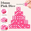Poen 30 Pcs Hot Pink Dice Set Opaque 16mm Dice