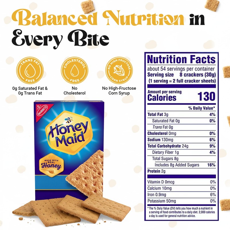 Honey Maid Honey Graham Crackers – 14.4 oz Box (Pack