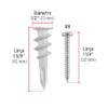 Fiero TQ-1/2TJ, Kit 20 taquetes plásticos 1/2", para panel de