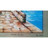 MEDITERRANEAN HOUSES BY THE RIVER NEEDLEPOINT CANVAS #14.743 CANVAS ONLY