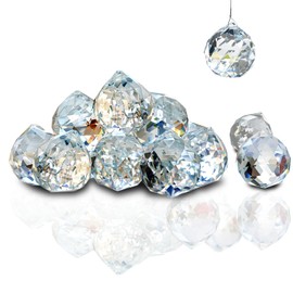 ZEERSHEE 10pcs Crystal Ball Prism Sun Catcher Rainbow Maker Pendants 40mm Decorative Ball Paperweight for Table Decor, Wedding Party Centerpieces