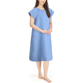 NY Threads Women's Hospital Gown Soft and Stylish Patient Gown, 2XLarge-3XLarge, Ciel Blue