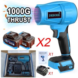 DEEOEE Mother‘s Day Gift DEEOEE Cordless Leaf Blower – Violent TurboFan, Brushless Pure Copper Motor Jet Fan with Battery, High-Power Air Duster & Handheld Dryer for Car Dust Cleaning, Wash Drying, Snow Removal & Outdoor BBQ - Wind Thrust: 1000G-Wind Thr