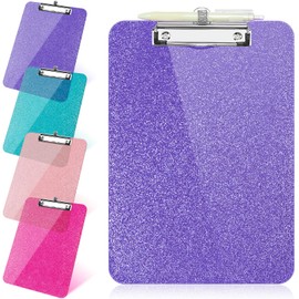 SFLHHDM a4 Clipboard, Cute Clipboard Folder, A4 Binder, Transparent, Vertical, Thin, Glossy Design, Clip File, Durable, Nurse Boards, Note Clips, Questionnaire, Cute, Waterproof, Slip Holder, Stylish